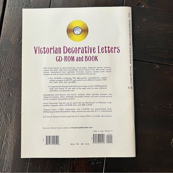 Victorian Decorative Letters CD-ROM and book Dover Electronic Clip Art - Picture 2 of 7